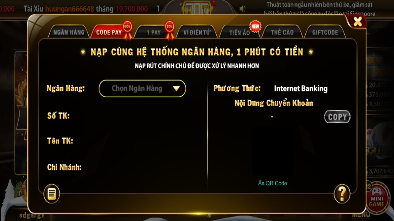 hitclub 11 Giao dịch nạp tiền diễn ra nhanh chóng, nhiều phương thức