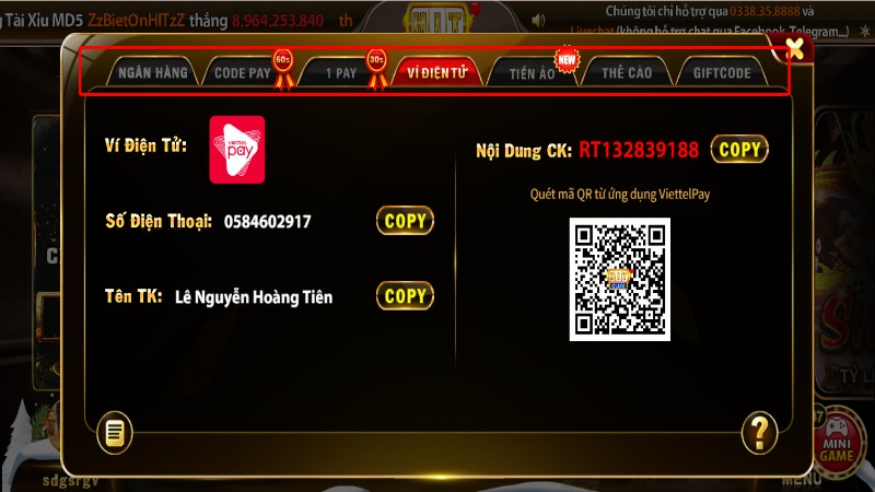 hitclub 4 Các phương thức thanh toán đa dạng cho bet thủ