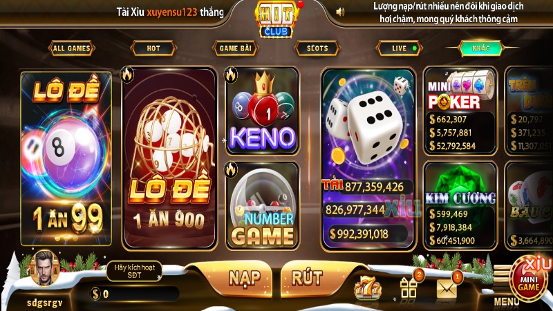 hitclub 9 Những trò chơi giải trí, đổi thưởng khác được cập nhật thường xuyên